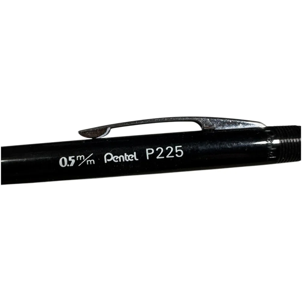 Pentel P225 Mechanical Pencil 0.5mm Drafting‎ Lead Black Classic Vintage